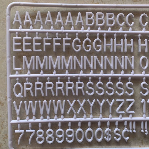 IC 3/4 tums bokstäver för brevtavlor 300