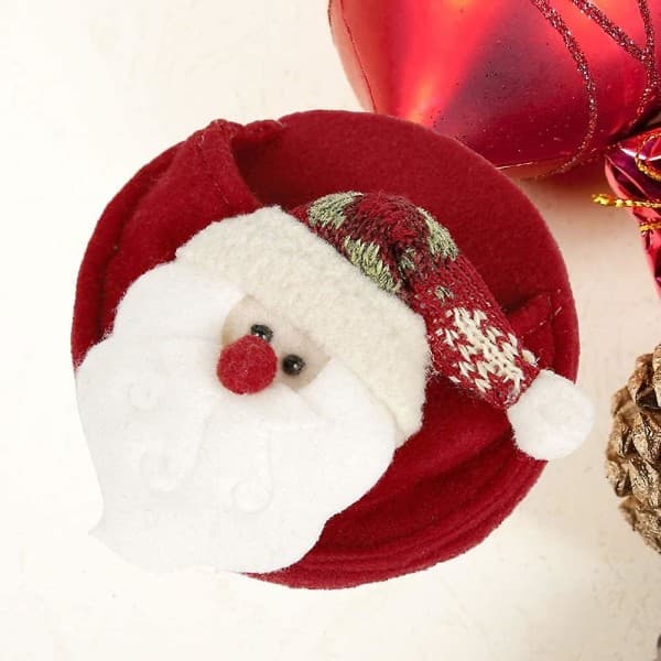 Jultomte Vinglasunderlegg Matte Julbordsdekorasjon Drikkkopp Beger Pad