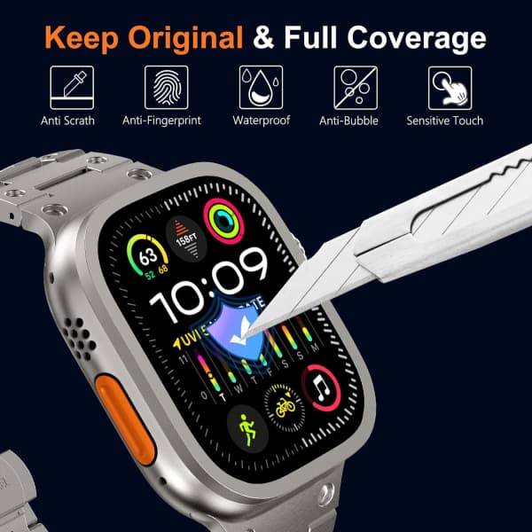 2-pak til Apple Watch Ultra 2 etui 49 mm, 9H IC