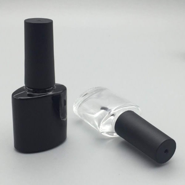 Resebärbar tom nagellacksflaska med genomskinlig borste 10 ml transparent IC