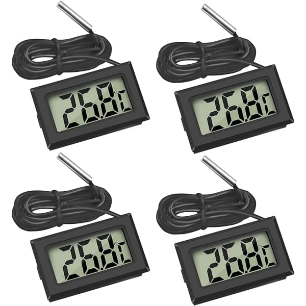 IC Mini Digital LCD temperaturtermometer (4X svart)