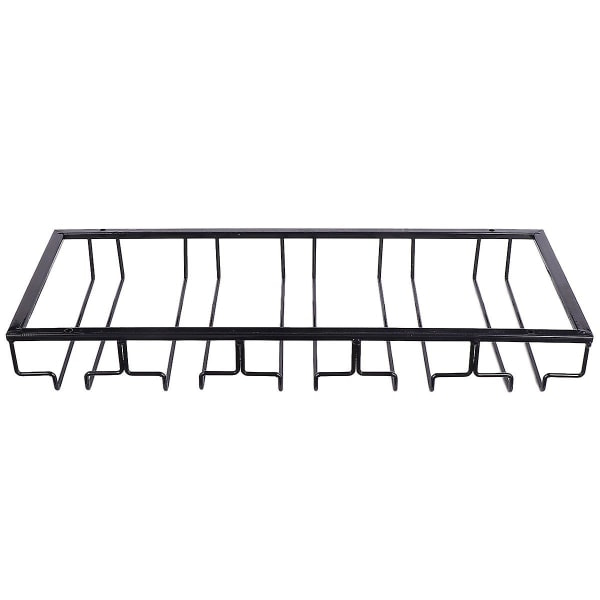 Järnkonst Glaskopphållare Hållbar Vinglasställ Vinglashängare Vinglashängare för barhem (svart, 5-fack) (50X23X6cm, svart)