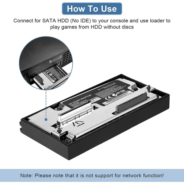 IC SATA-verkkoadapteri, kiintolevyadapteri, HDD-adapteri PS2:lle erinomaisen master C:n kanssa