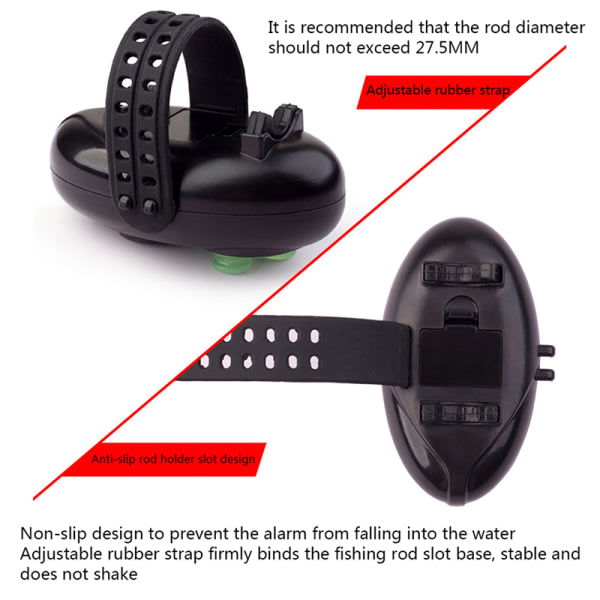 IC Fiskealarm LED-lysindikator Elektronisk Bite Alarm
