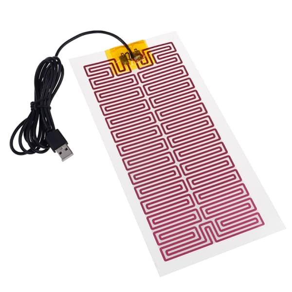 IC 1X USB 5V 10CM*21CM Varmevarmer Vintervarmplate for Midje hvit One Size