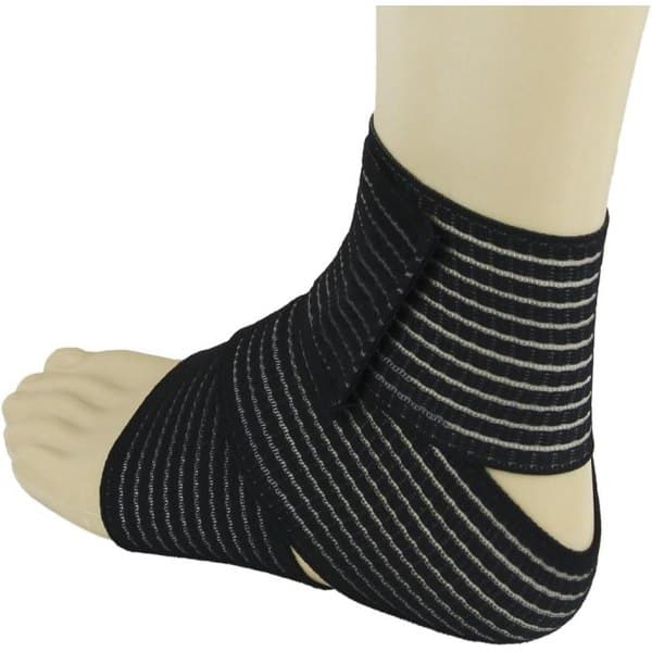 IC Elastisk Andningsbar Ankelstödsbandage Kompressionsknä
