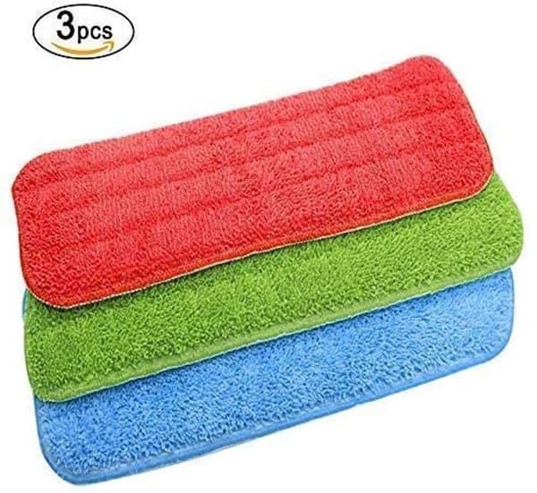 3 stk mikrofibermopp rengjøringsputer passer alle spraymopper vaskbare