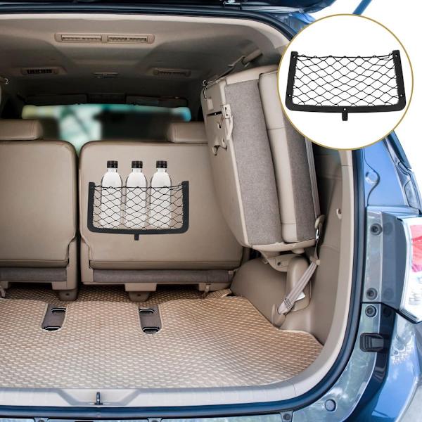 Backup Mesh Opbevaringsnet, 4 Stykker, Organizer til Bil, Autocamper, Sædebagagerum, Net Organizer