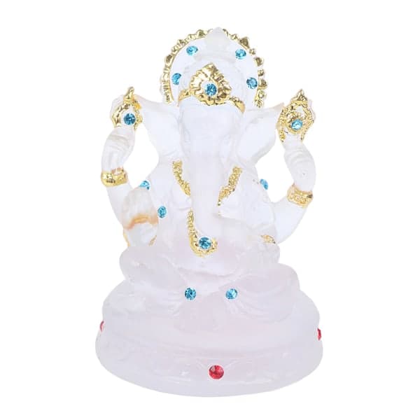 IC Ganesh Hindu Elefant Gud for Succes Staty Resin Transparent F