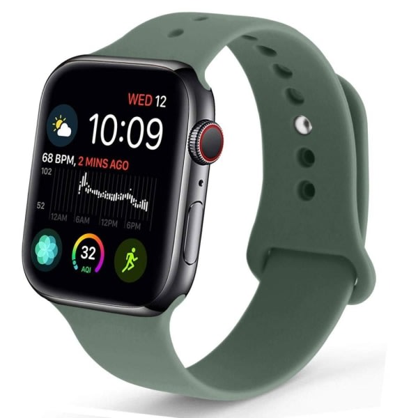 IC Silikon Armband Apple Watch 42/44/45/49 mm Mörk Grön Mörk Grön Mörk Grön