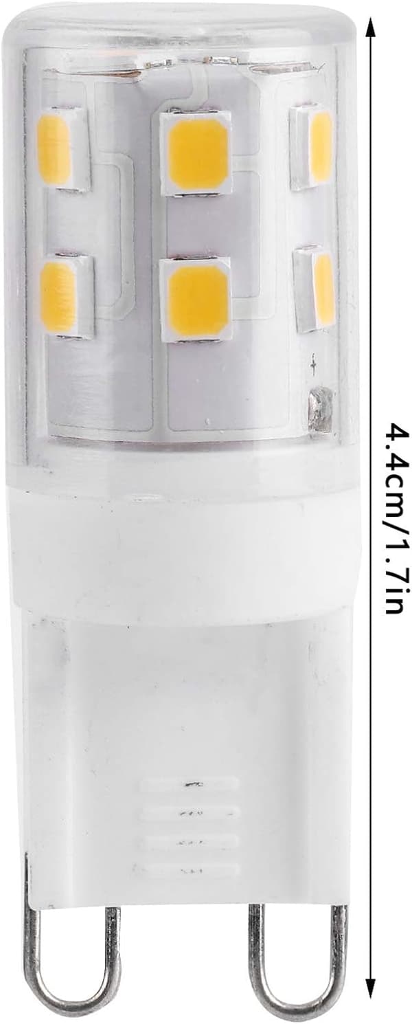 10 st G9 2W 16LED Mini LED-lampor, keramisk bas, ögonskydd, dimbar design, energibesparande motsvarighet till 30 Watt halogen