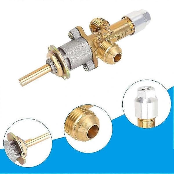 Propan Eldstad Flamskyddsventil Kit Med 600mm Termoelement Metall Ersättning för Gas Eldstad Som Visas As Shown