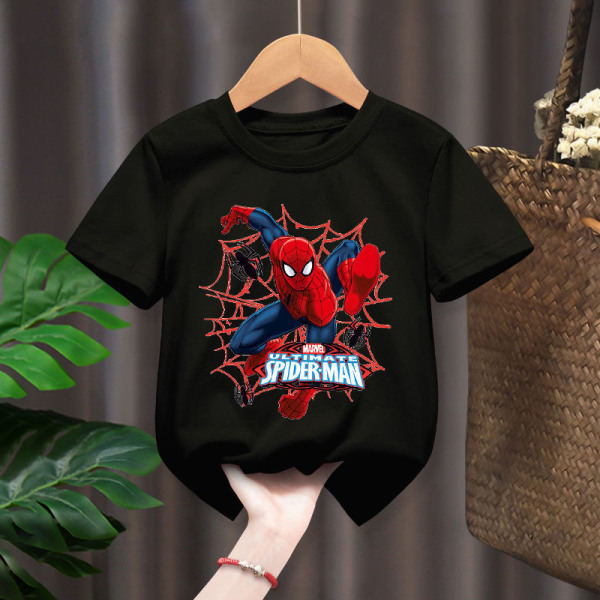 Wang Wang Team Barn T-shirt Pojkar T-shirt F15 Spider Man Svart 100