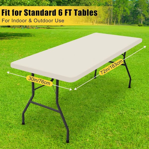183 cm Elastisk Vattentät Duk - Vindtät, Reptålig - för Picknick, Camping - 183*76 cm - Vit