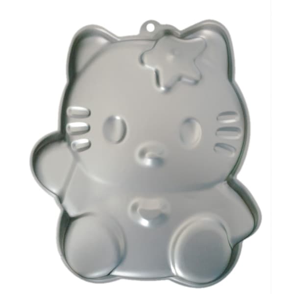 IC 3D Kitty Bageform i Aluminium - DIY Fødelsdagsskabelon Køkkenudstyr
