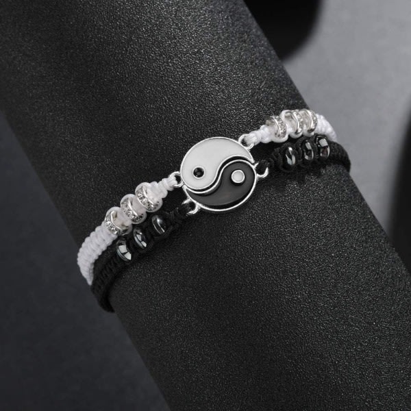 IC NOE Yin Yang Armbånd Justerbar Snøre Armbånd Tai Chi