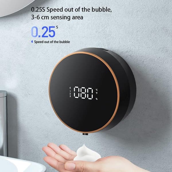 Wall Mounted - Soap Dispenser - Timeless - 300 - ml - With - Sensor - Wall Mount - Soap Dispensers - Black