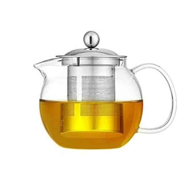 IC Tekanne i glass med teinfuser i rustfritt stål og lokk, 950ML/33oz