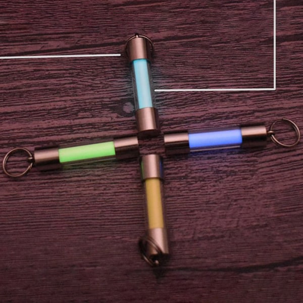 IC Titanium Rostfritt Stål Embrite™ Glow in the dark nyckelring FOB A5