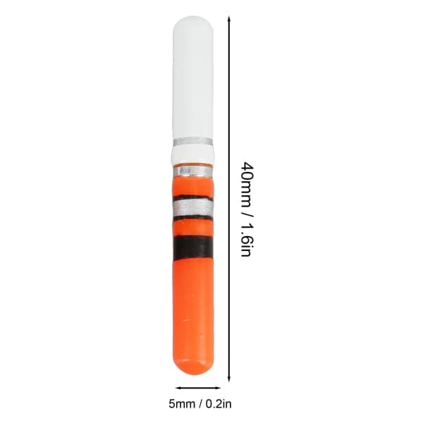 IC CNE 3 stk Cylindrisk Natfiskeri LED Flyde (RØD)