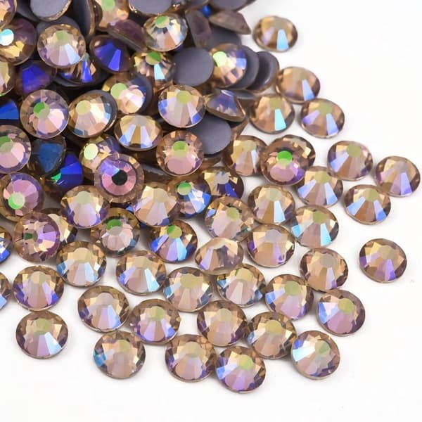 Hot-Fix Glas Rhinestones, Fladryggede Krystalsten, 1.440 Stykker Til DIY Tøj, Sko Og Tilbehør, SS16 3,8-4 mm