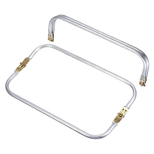 2-pack metall handväskram U-formad väska handtag inre kyss lås