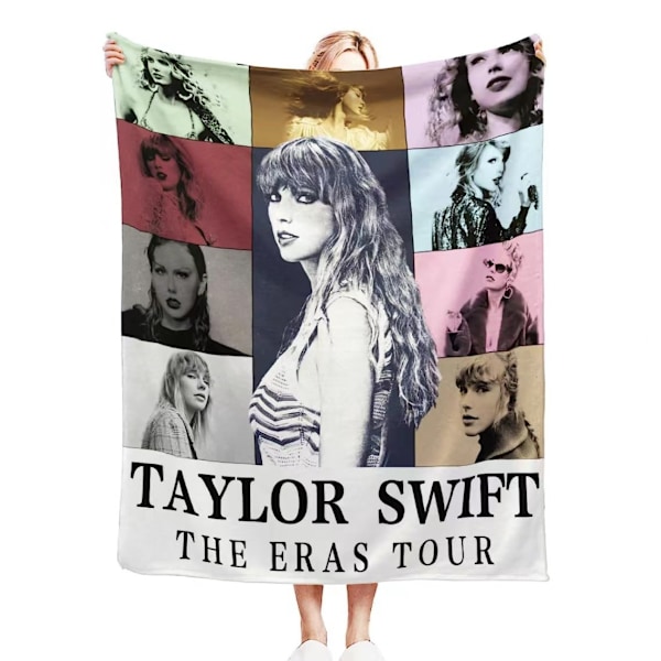 Taylor Swift Sånger Tæppe Stjerne Tæppe Flannel Tæppe Personligt Blødt Dobbeltsidet Fløjl Aircondition Nap Tæppe MXT-A 130*150