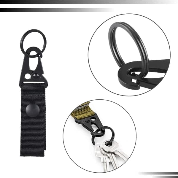 4 stk Taktiske Belte Nøkkelholdere Belteklips Webbing Spenne Rem IC