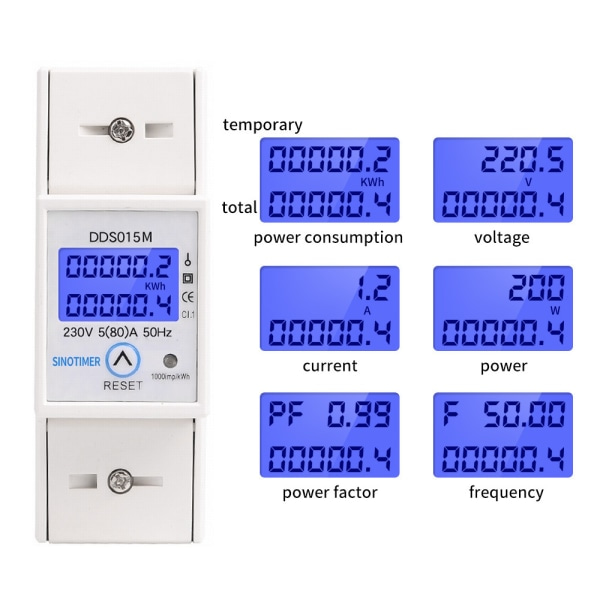 IC Elmåler, DDS015M Digital Display Watt-timeteller