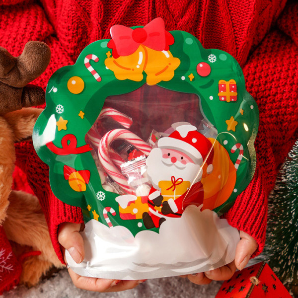 IC 10ST Tjocka plastjulklappsaskar Ziplock Pack Bag Reseala A6 one size
