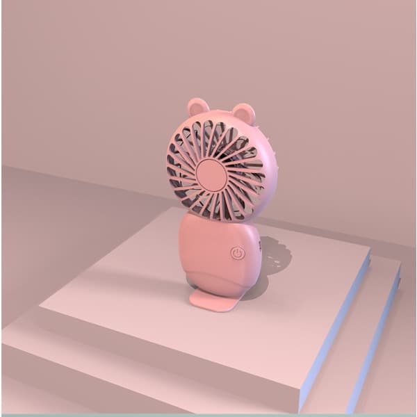 IC Mini Fan tegneserie håndholdt vifte bærbar hvit
