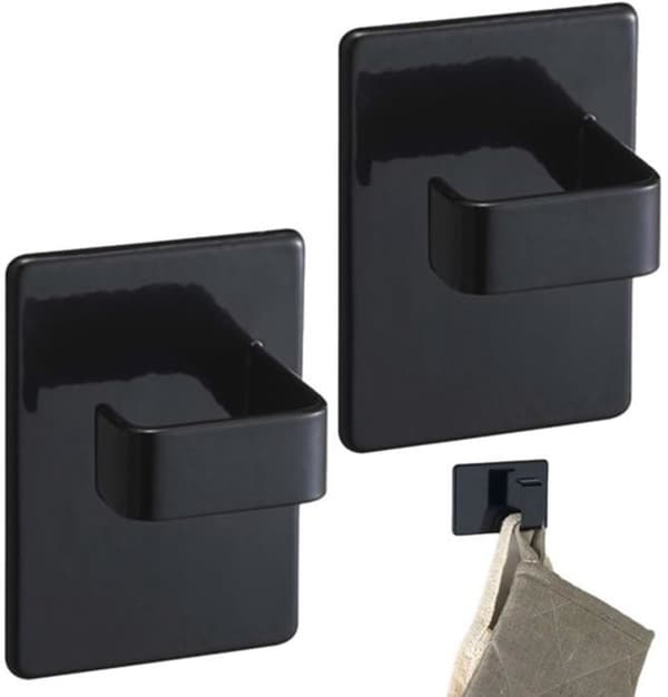 Magneettiset seinäkoukut, monitoimiset suihkepullotelineet, vahva pito, ei porausta, keittiöön ja kylpyhuoneeseen, musta, 2 kpl