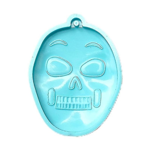 IC Gör-det-själv glänsande Halloween-maske Nyckelring Form Charms Form Resin Epoxi Smycken, 1