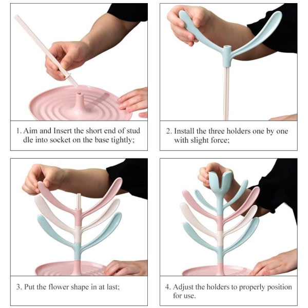 Flasketørker for flasker, vakker design, lett å rengjøre, brukes for Blå