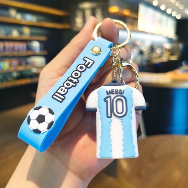 Messi Fodbold Nøglering Taske Hæng Serie Dukke Dukke Stjerne Sport Nøglering Action Figur Souvenir Legetøj Gave 1 1