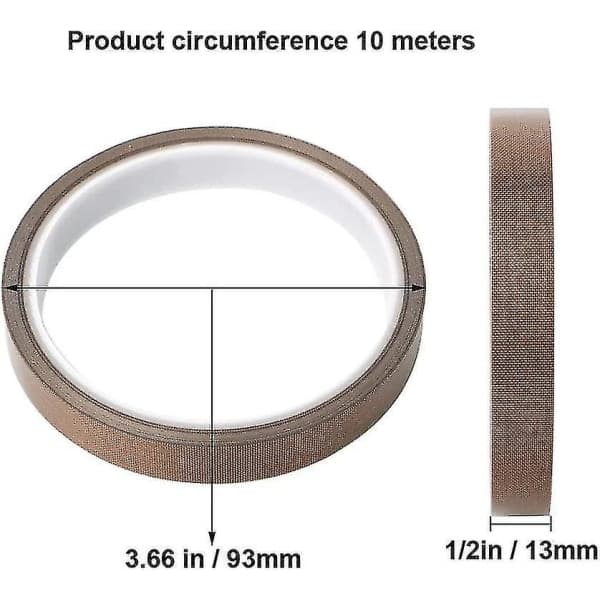 IC 2-pack Högtemperaturtejp, Slitstark och Värmeisolerande Tejp 10m*12mm