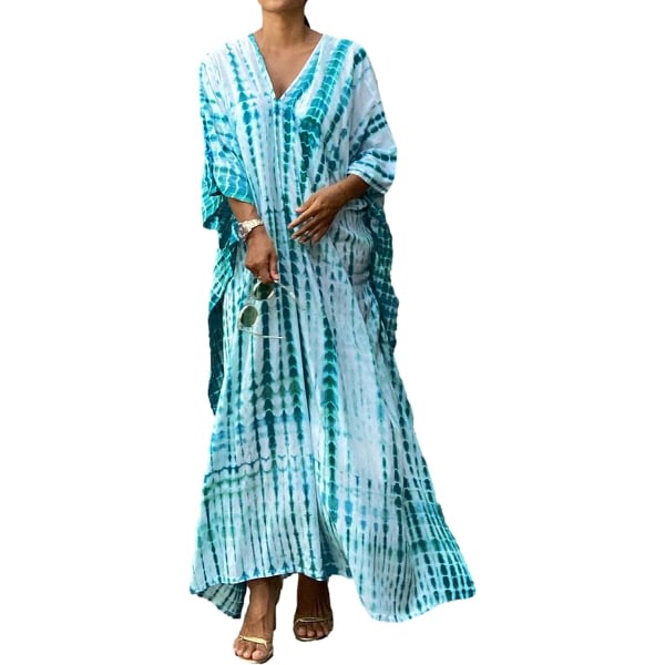 Överdimensionerad Kaftan Turkisk Kaftanvin Leopard för Kvinnor