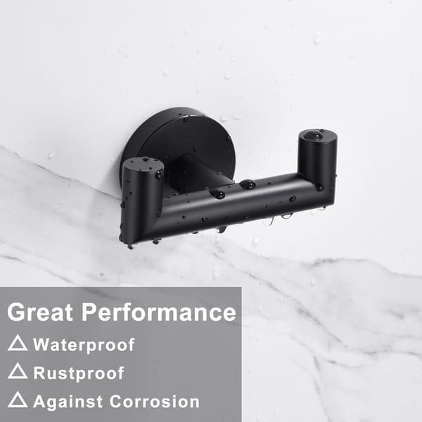2-pack - Double - Coat Hook - Stainless - Steel - Clothes Hooks - Towel Hanger - Towel Hook - Bathroom - Double - Towel Hooks
