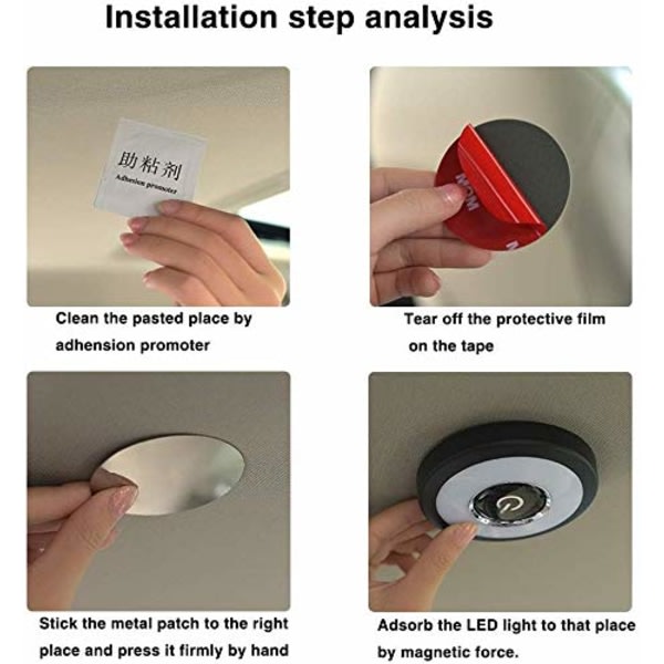 IC Universal USB-ladattava LED-valo Auton sisätiloihin Led Trunk