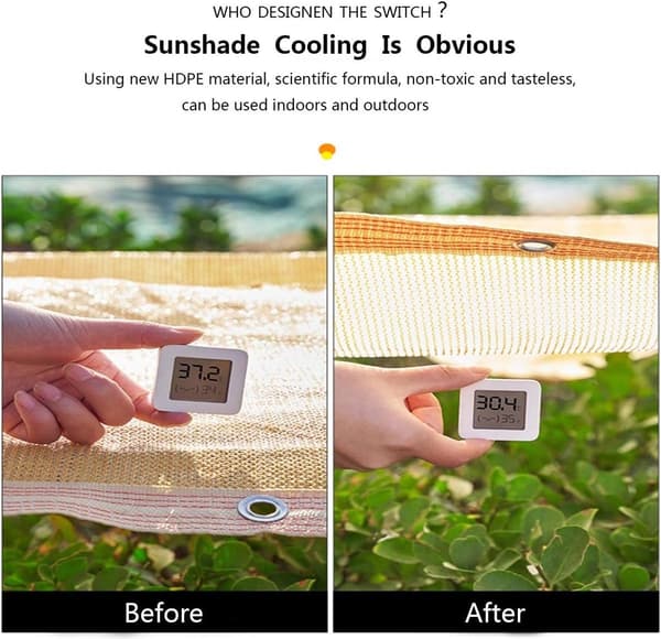 Sunshade Sail - 2x4m - Rectangular - Easy - Installation - Terrace - Camping - Balcony Sun Protection - Sun Sail - Premium