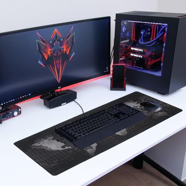 cm - Extended - Mouse Pad - Large - Gaming Mouse Pad - Computer Keyboard - Non-Slip - Suitable - Gamer - Study Room - World Map Design