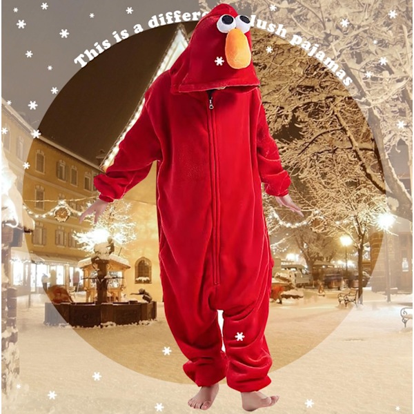 Børne/Unisex Fancy Dress Dyrekostume Onesie Nattøj Pyjamas Jumpsuit Cosplay Kigurumi Jul Halloween Fancy Dress RED 100