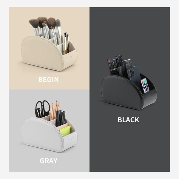 IG Fjernbetjeningsholder med 5 rum, kunstlæderpen Grey