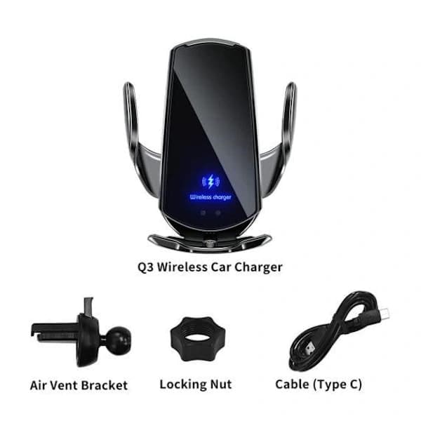 New Style Mobile Holder Car with Smart Sensor & QI Charging