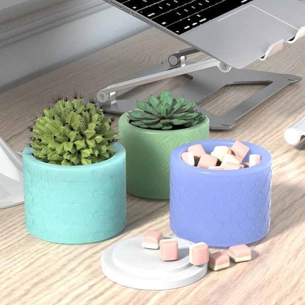 IC Cylinder Blompotteform DIY Opbevaringstank Rund Lys Kop Sili A3