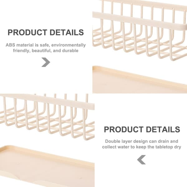 IC ABS-materiale, tre farger, dobbeltlags avløpsstativ, svamp Beige