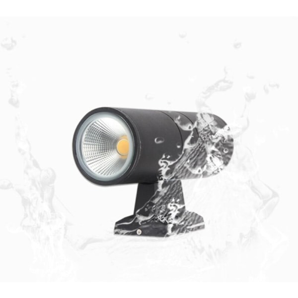 IC Udomhuslampa udendørsvægglampa dobbelthoved LED-vandtät trädgårdsvägglampa varmt lys（Varmvitt ljus，6w）