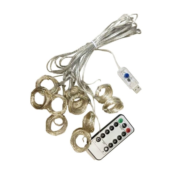 IC 300LED Gardinljus Kobbertrådsbelysning Soveværelsesstjerner Atmosfærisk Lys USB Juldag LED-dekoration Lysstrengengros Lysstreng