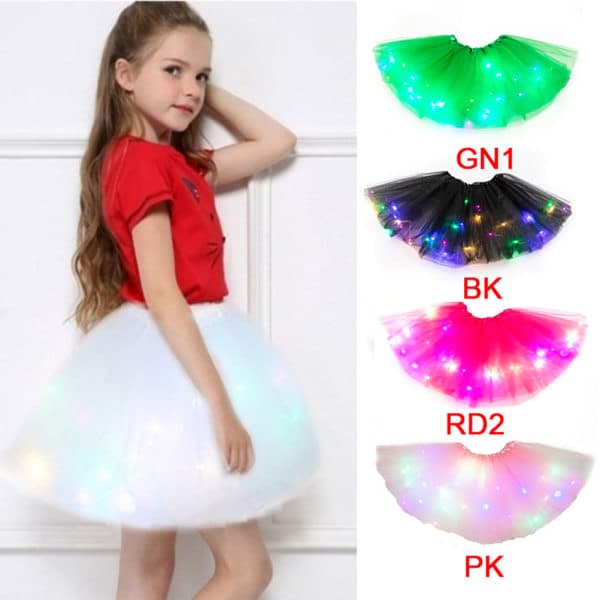 IC Barn Flickor LED-Valoilla Varustettu Baletti Tutu-Hame Sininen
