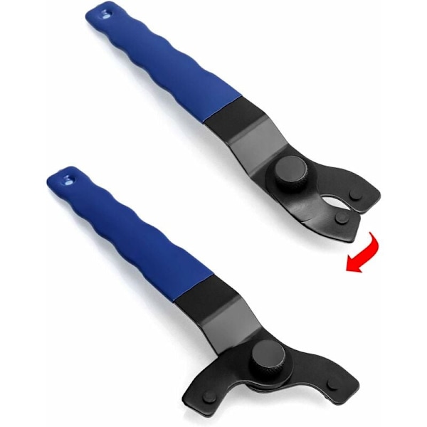 Universell Vinkelsliper Nøkkel 10-46mm, for Slipere Erstatt Disker, Justerbar Pinnede Nøkkel for Vinkelslipere